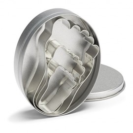 Caja moldes corta-galletas pies 3 pcs