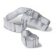 Caja moldes corta-galletas pies 3 pcs