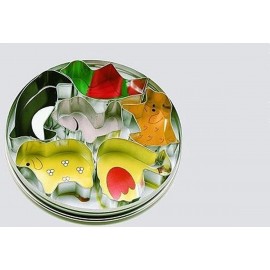 Caja moldes corta-galletas animales 6 pcs