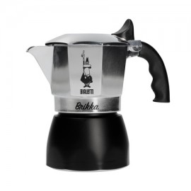 Cafetera Brikka con base negra 2 tazas