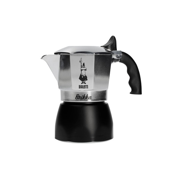 Cafetera Brikka con base negra 2 tazas