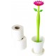 Escobillero WC Flower Power Blanco