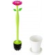 Escobillero WC Flower Power Blanco