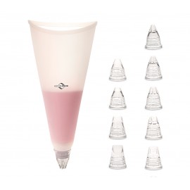 Manga pastelera silicona 22cm con accesorios