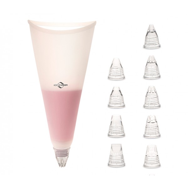 Manga pastelera silicona 22cm con accesorios