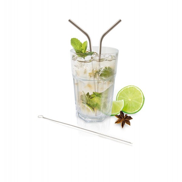 Set 4 Pajitas Cóctel de metal