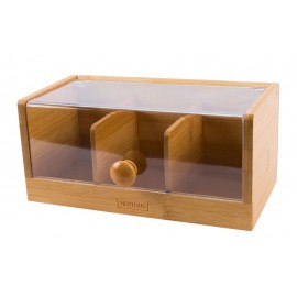 Caja te bambú 3 compartimentos