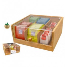 Caja te bambú 6 compartimentos