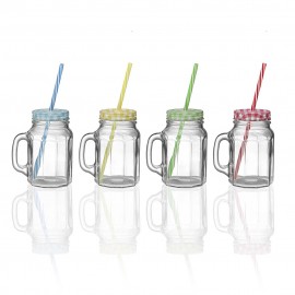 Set de 4 Mugs cristal con tapa