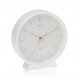 Reloj despertador blanco con pie