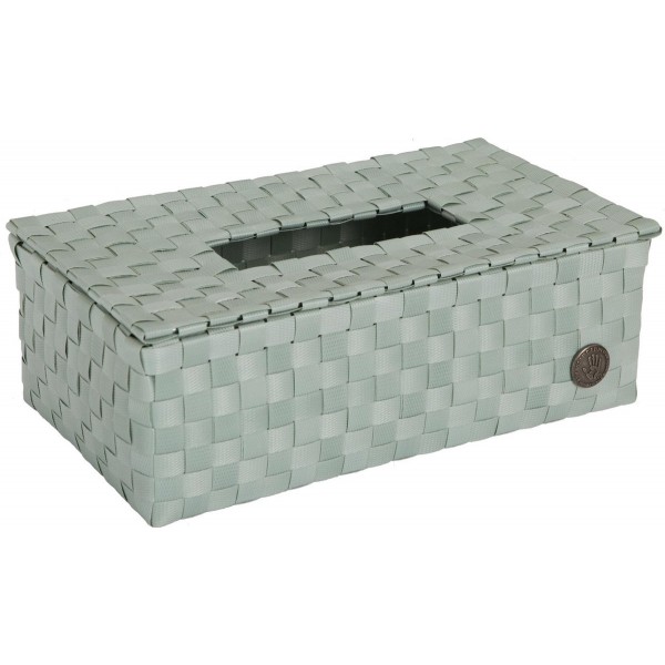 Caja de pañuelos Luzzi verde grisaceo