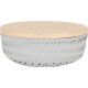 Cesta con tapa de madera Wonder XS gris