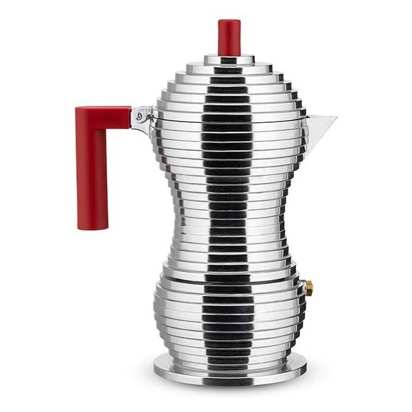 Cafetera Pulcina 3 tazas roja inducción Alessi
