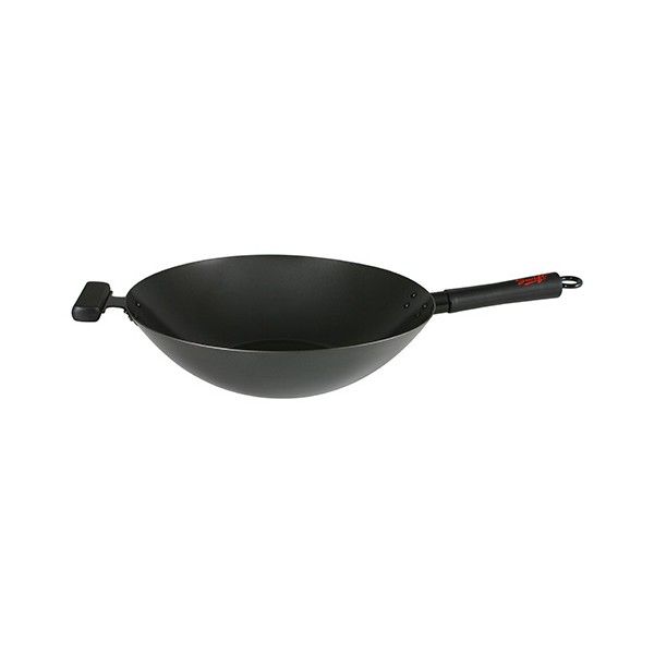 Wok 35 cm acier carbone