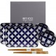 Set de Sushi Kobbu azul y blanco