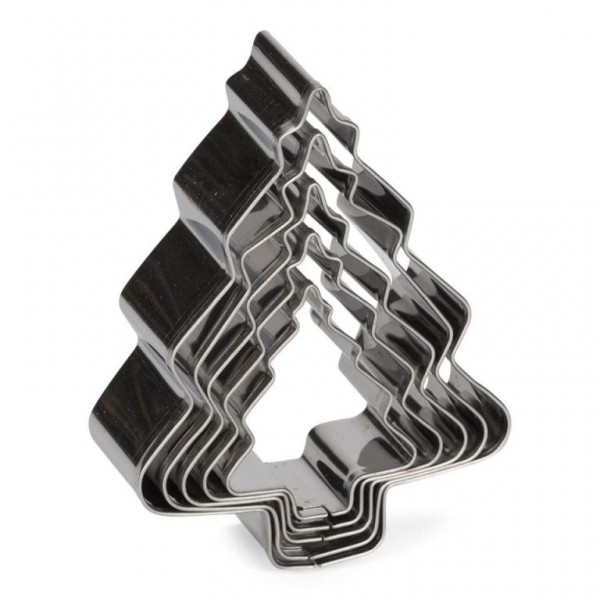 Set moldes corta-galletas Abetos 5 pcs