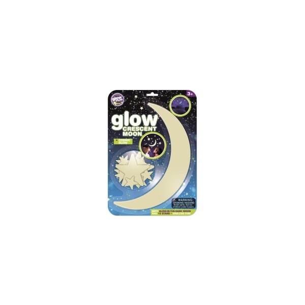 Lune grande et étoiles phosphorescentes