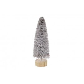 ARBOL FIBRA COCO MADERA 7X21 NEVADO PURPURINA