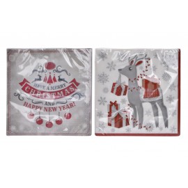 20 servilletas papel motivos navideños