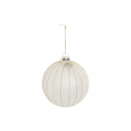 BOLA DECORACIÓN CRISTAL 10X10 GLASEADO Blanco