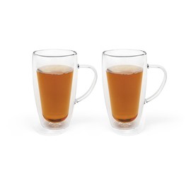 Taza café doble cristal (2 x) 29.5 cl.