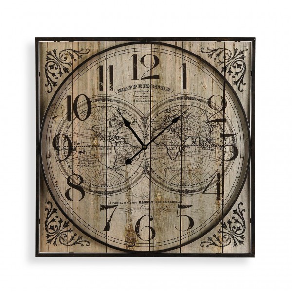 Reloj de pared mundo 60 cm