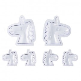 6 moldes chocolate unicornio