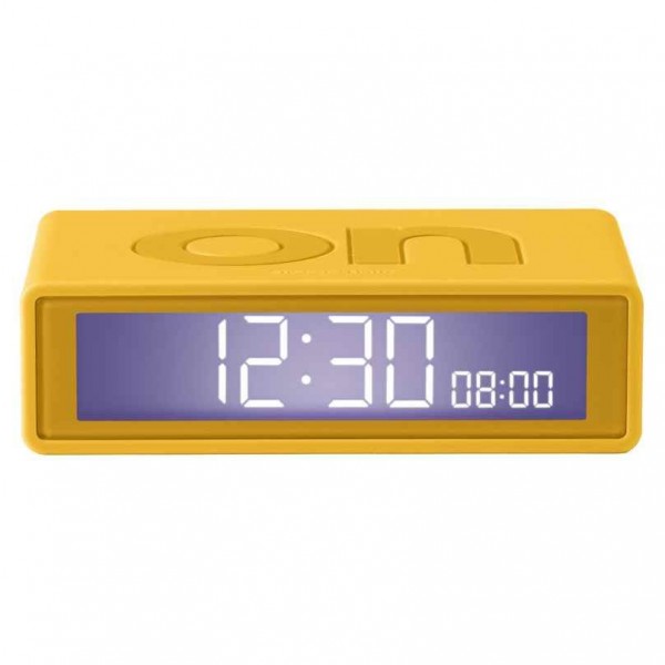 Réveil flip de voyage jaune