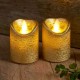 2 x velas led decorativas Sirius Sara mini gold