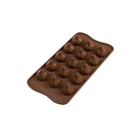 MOULE EN SILICONE Petits chocolats flame 3d