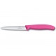 Cuchillo legumbres filo dentado 10 cm. rosa