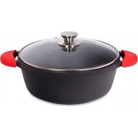 Cacerola baja con tapa y asas 24