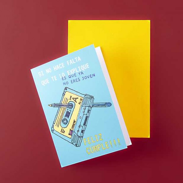 Carte de félicitations Casette