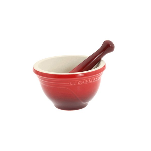 Mortero pequeño Le Creuset cereza