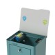 POUBELLE DE TRI SÉLECTIF CUBEK, 2 COMPARTIMENTS Turquoise