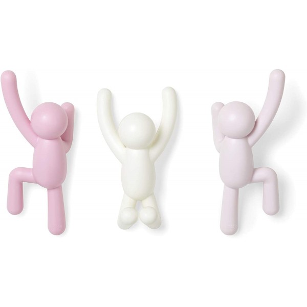 Colgadores pared Buddy de Umbra rosas