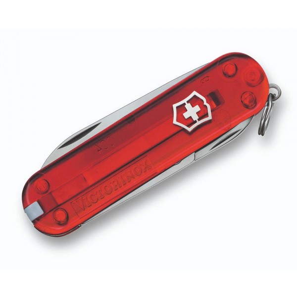 Navaja Classic 58 mm rojo transparente