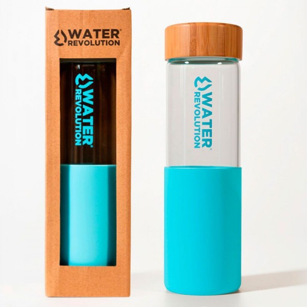 Bouteille verre turquoise