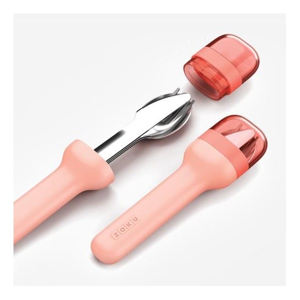 Set de cubiertos rosa Zoku