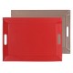 Plateau freeform 55 x 41 pierre / rouge