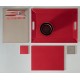 Plateau freeform 55 x 41 pierre / rouge