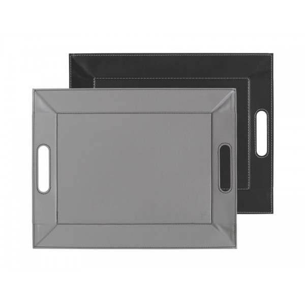 Bandeja freeform 45 x 35 gris / negro