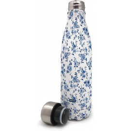 Botella Flores 500 ml doble pared inox