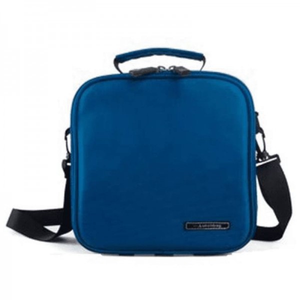 Lunch bag basic + contenedores vidrio Iris azul