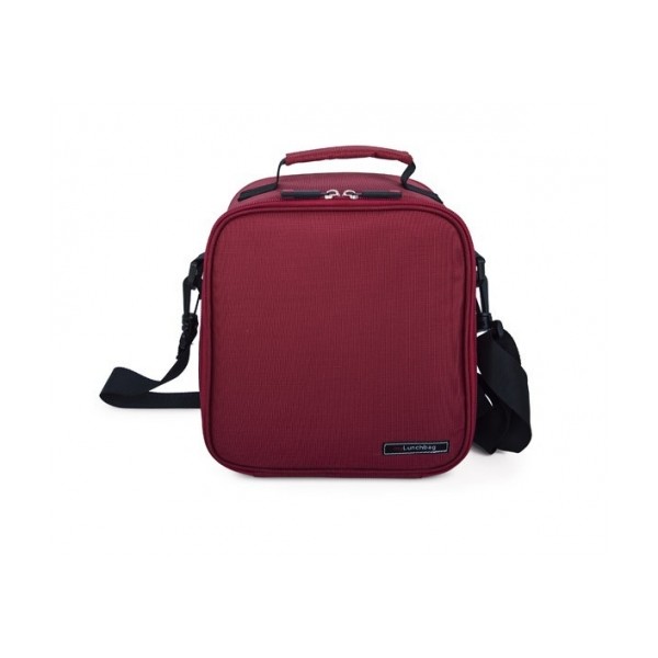 Lunch bag basic + contenedores vidrio Iris rojo