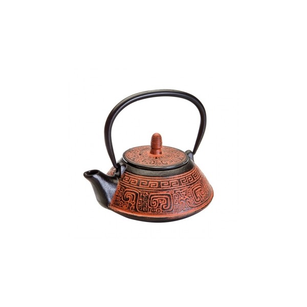 Tetera de hierro fundido roja