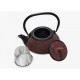 Théière en fer fondue rouge