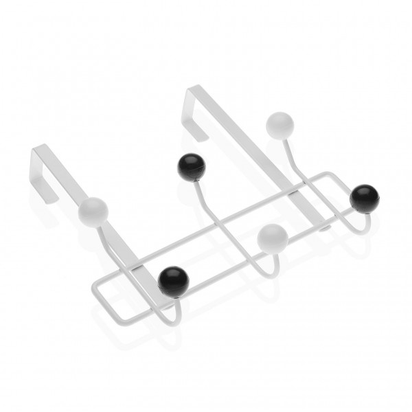 Porte-manteau mural blanc et noir