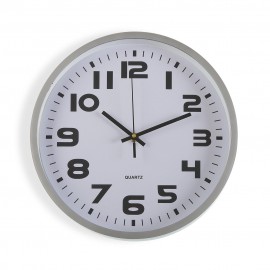 Horloge cuisine argent 30,5