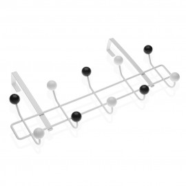 Porte-manteau mural blanc et noir 10x